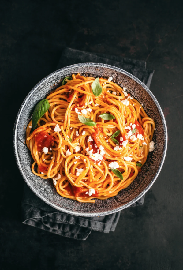 Frisch zubereitete Pasta